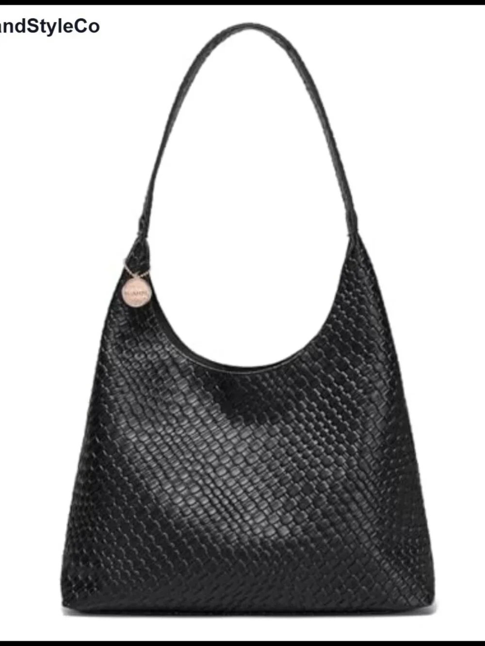 Vegan Leather Woven Tote Bag Large Slouchy Hobo Shoulder Purse Zipper Everyday
